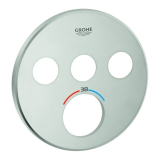 Grohe Rosette 49035 für SmartControl UP-THM rund mit 3 ASV supersteel