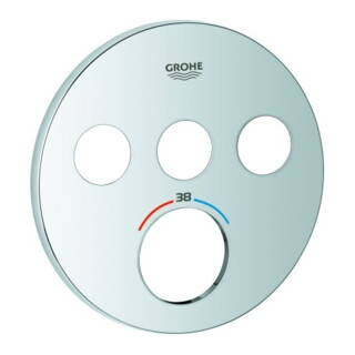 Grohe Rosette 49035 pour SmartControl UP-THM ronde avec 3 ASV chrome