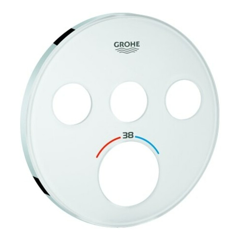Grohe Rosette 49036 pour SmartControl UP-THM ronde avec 3 ASV blanc lune