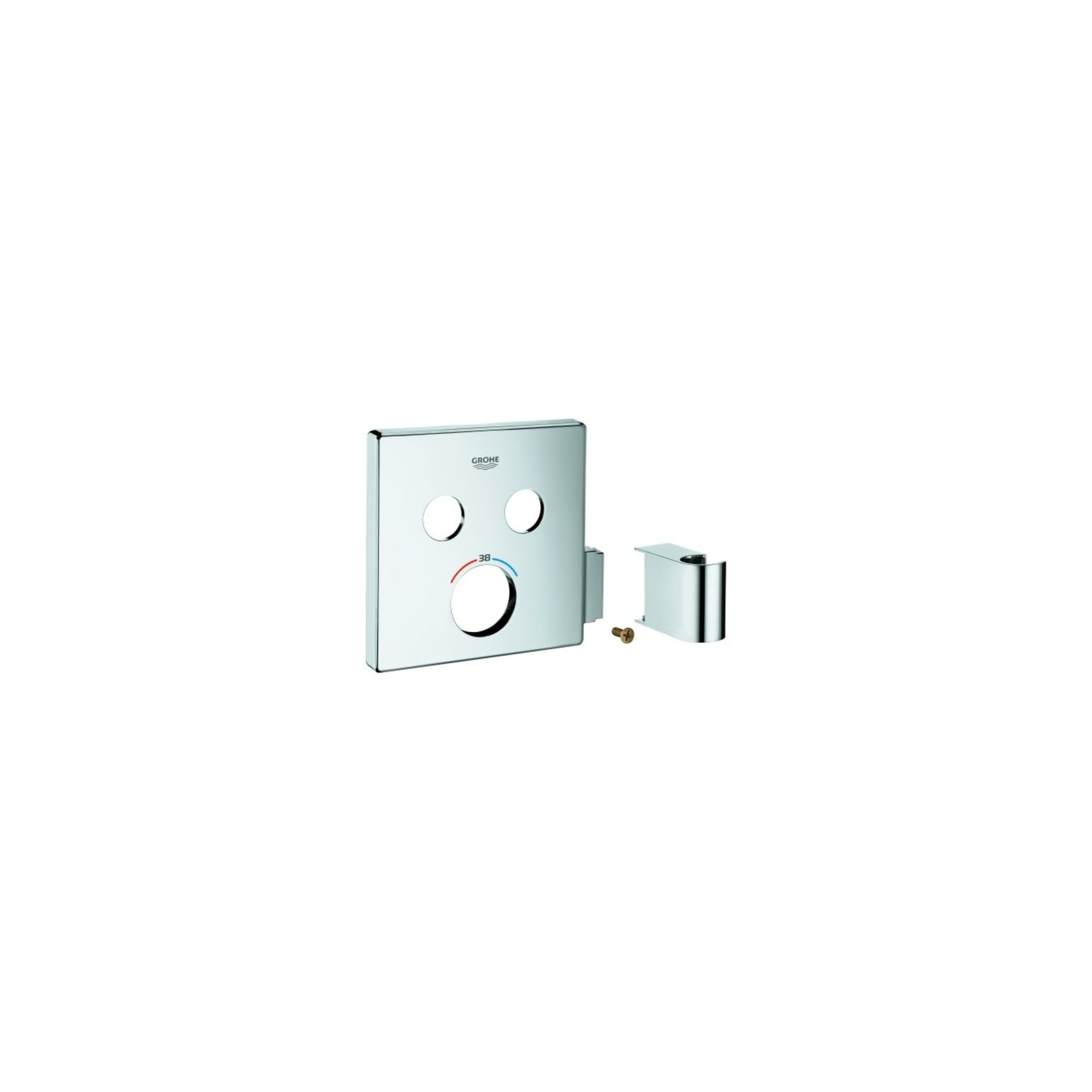 Grohe Rosette 49041 eckig für SmartControl chrom