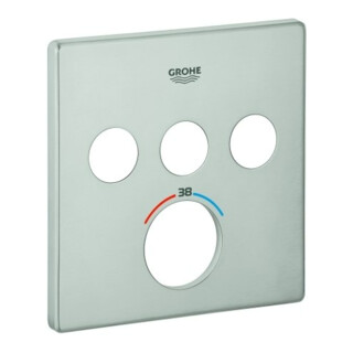 Grohe Rosette 49042 für SmartControl UP-THM eckig mit 3 ASV supersteel