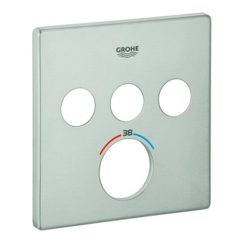 Grohe Rosette 49042 für SmartControl UP-THM eckig mit 3 ASV supersteel