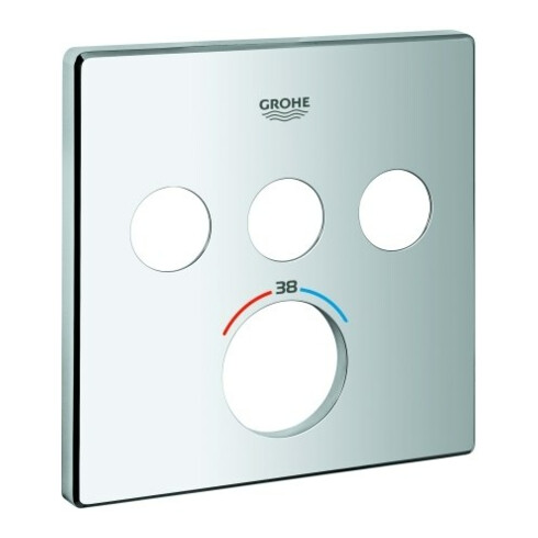 Grohe Rosette 49042 pour SmartControl UP-THM carré avec 3 ASV chrome