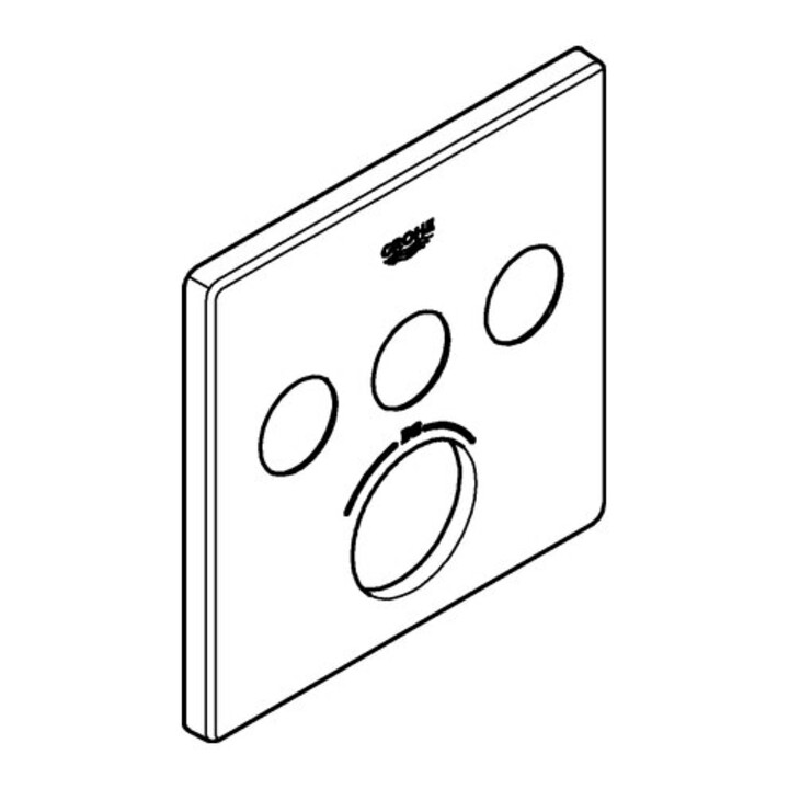 Grohe Rosette 49042 pour SmartControl UP-THM carré avec 3 ASV chrome