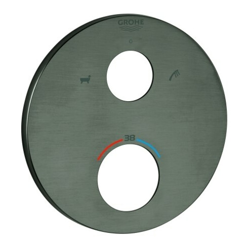 Grohe Rosette 49075 rund für THM-FMS hard graphite gebürstet