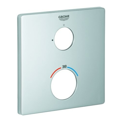 Grohe Rosette 49076 eckig für THM-Fertigmontagesets chrom