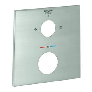 Grohe Rosette 49102 eckig für Thermostat-FMS supersteel