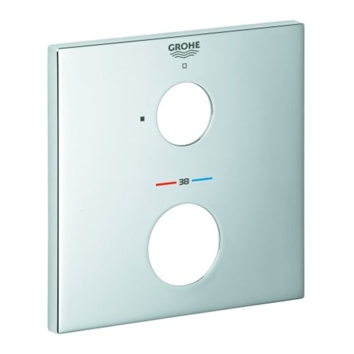 Grohe Rosette 49109 eckig für THM-Fertigmontagesets chrom