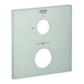 Grohe Rosette 49109 eckig für THM-Fertigmontagesets supersteel