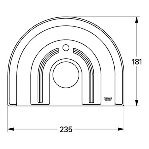 Grohe Rosette PG19 weiss/gold