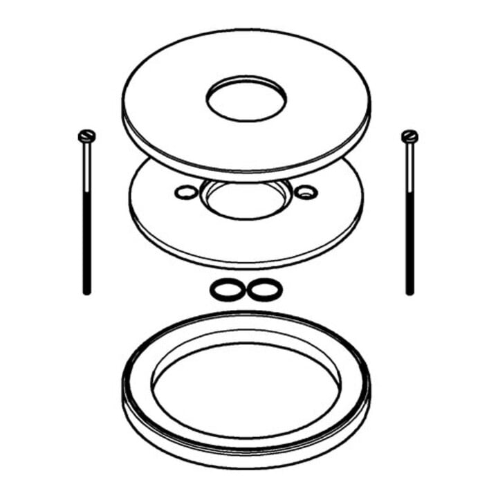 Grohe Rosette und Distanzring 46971 für Essence supersteel