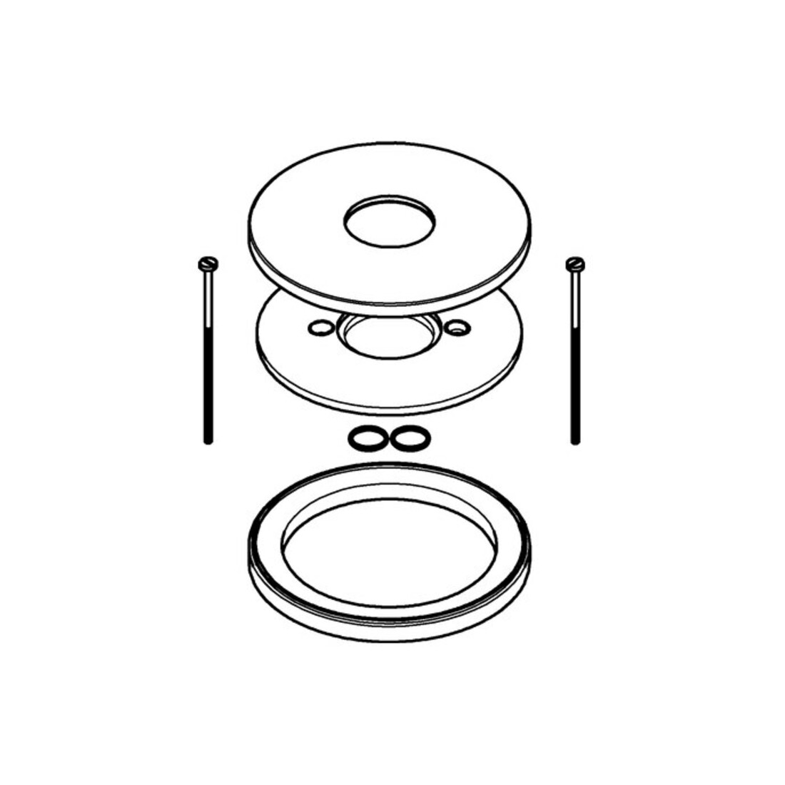 Grohe Rosette und Distanzring 46971 für Essence supersteel