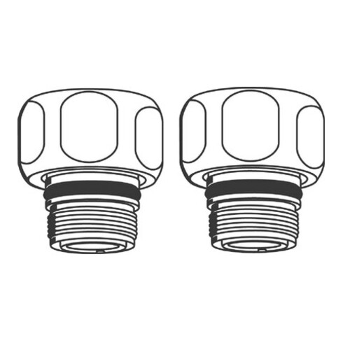 Grohe Rückflussverhinderer 47189 2 Stück nickel gebürstet