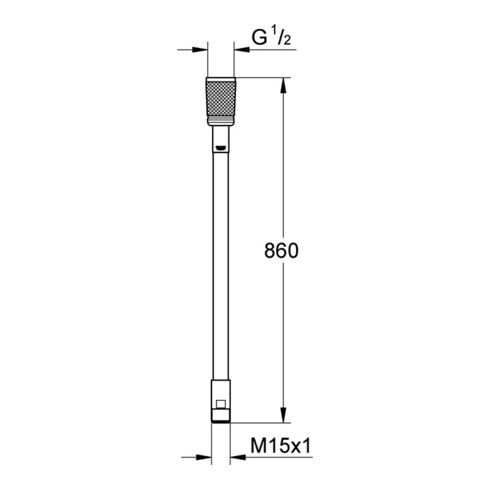 Grohe Schlauch 1/2" x M 15 x 860 mm