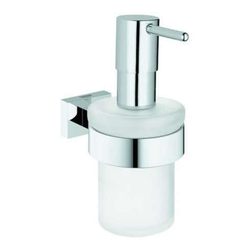 Grohe Seifenspender Essentials Cube 160ml, mit Halter, chrom