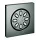 Grohe Seitenbrause Rainshower Aqua Cube 7,5x7,5cm, 2 Stahlarten, hard graphite-1