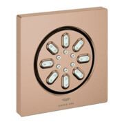 Grohe Seitenbrause Rainshower Aqua Cube 7,5x7,5cm, 2 Stahlarten, w. suns geb.