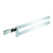 Grohe Selection Cube Double porte-serviettes 40 cm, 2 bras, noir, fixation dissimulée, chrome