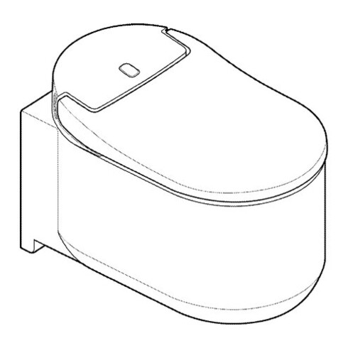 Grohe Sensia Arena WC mural pour réservoirs encastrés, blanc alpin