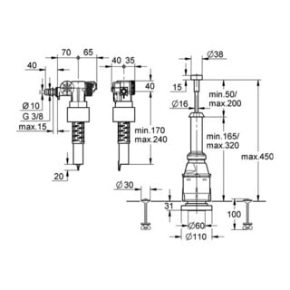 Grohe Servo-Set chrom/mattchrom