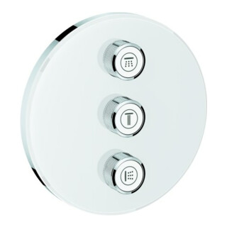 Grohe Set complet Grohtherm Smartcontrol blanc lune, rond, valve encastrée 3 voies