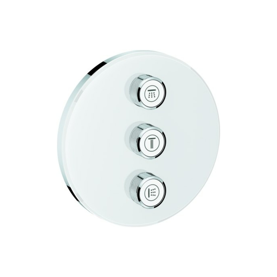 Grohe Set complet Grohtherm Smartcontrol blanc lune, rond, valve encastrée 3 voies