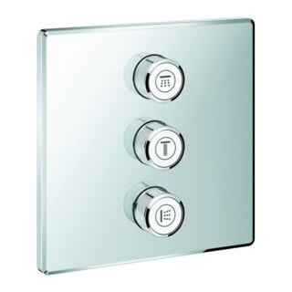 Grohe Set complet Grohtherm Smartcontrol chrome, carré, valve encastrée 3 voies