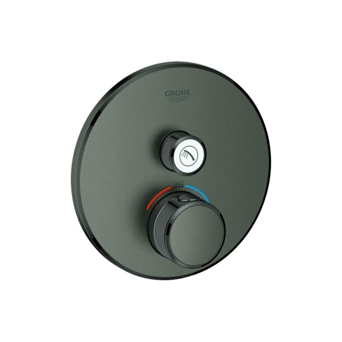 Grohe Set complet Grohtherm Smartcontrol h graph. mat, rond, UP-THM, 1 robinet d'arrêt