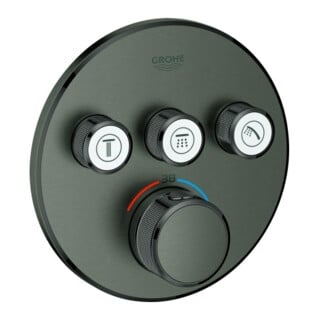 Grohe Set complet Grohtherm Smartcontrol h graph. mat, rond, UP-THM, 3 vannes d'arrêt