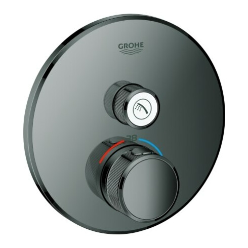 Grohe Set complet Grohtherm Smartcontrol hd graphite, rd, UP-THM, 1 vanne d'arrêt