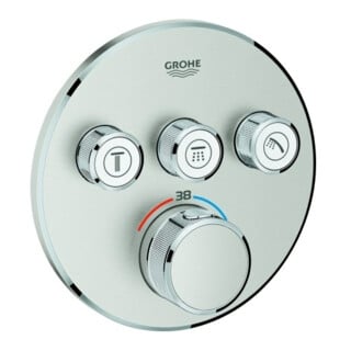 Grohe Set complet Grohtherm Smartcontrol superposé, rond, UP-THM, 3 vannes d'arrêt