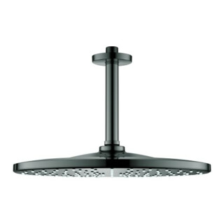 Grohe Set de douche tête Rainshower Mono 310 avec sortie plafond 14,2 cm, graphite dur