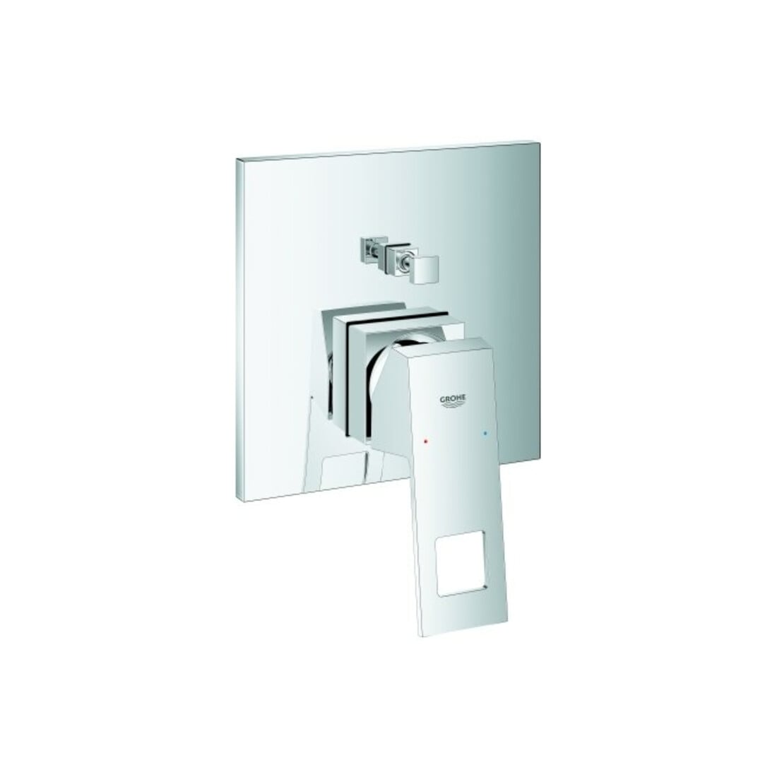 Grohe Set de montage complet Eurocube Joy chrome, mitigeur baignoire encastré