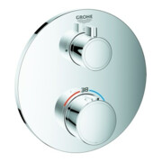 Grohe Set de montage complet Grohtherm thermostatique encastré, avec 1 valve d'arrêt, rond, chrome