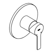 Grohe Set de montage prêt à l'emploi Mitigeur douche encastré Lineare, supersteel-4