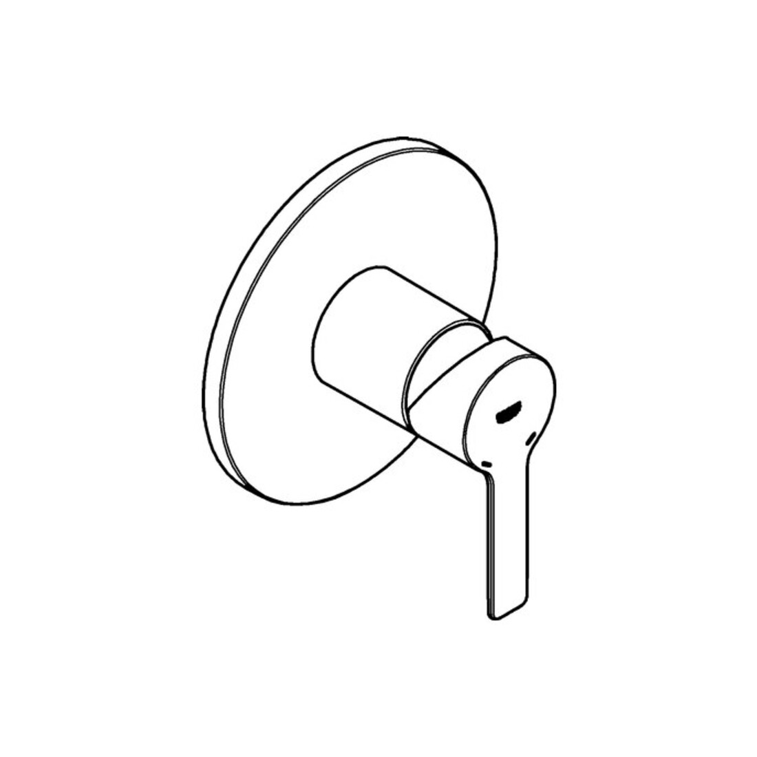 Grohe Set de montage prêt à l'emploi Mitigeur douche encastré Lineare, supersteel