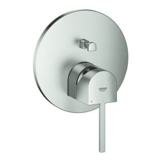 Grohe Set de montage prêt PLUS Mitigeur bain encastré, commutation auto, supersteel