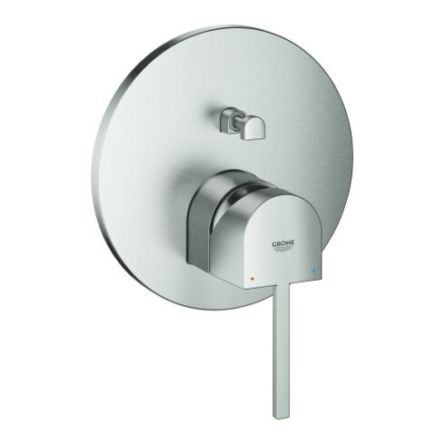 Grohe Set de montage prêt PLUS Mitigeur bain encastré, commutation auto, supersteel