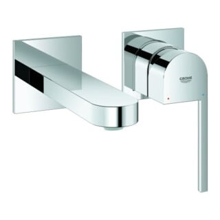 Grohe Set de montage prêt PLUS Mitigeur lavabo UP 2 trous, bec 14,7 cm, chrome