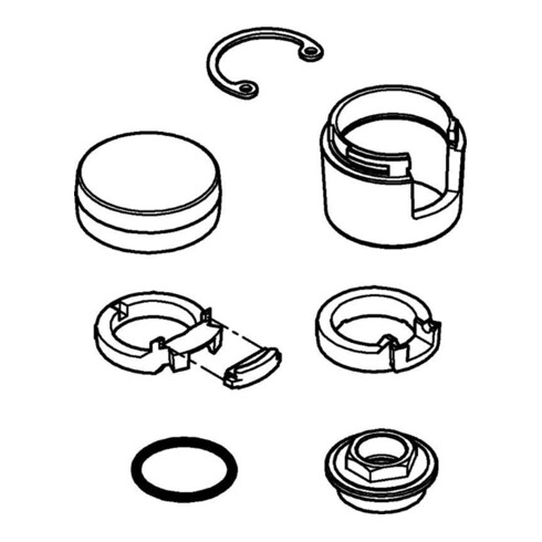Grohe Set für Euromix-Hebelkopf, ab Baujahr 76, chrom