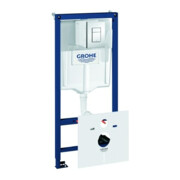 Grohe Set WC Rapid SL H 1,13 m, Set 5-en-1, Plaque de recouvrement chromée
