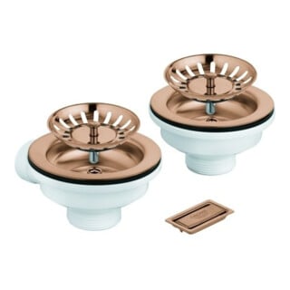 Grohe Siphon d'évier 40997 1 cuve sans excentrique warm sunset brossé