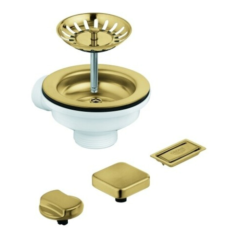 Grohe Spülen-Ablaufgarnitur 40996 mit Exzenter cool sunrise gebürstet