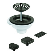 Grohe Spülen-Ablaufgarnitur 40996 mit Exzenter hard graphite gebürstet