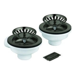 Grohe Spülen-Ablaufgrt. 40997 1 Becken ohne Exzenter hard graphite gebürstet