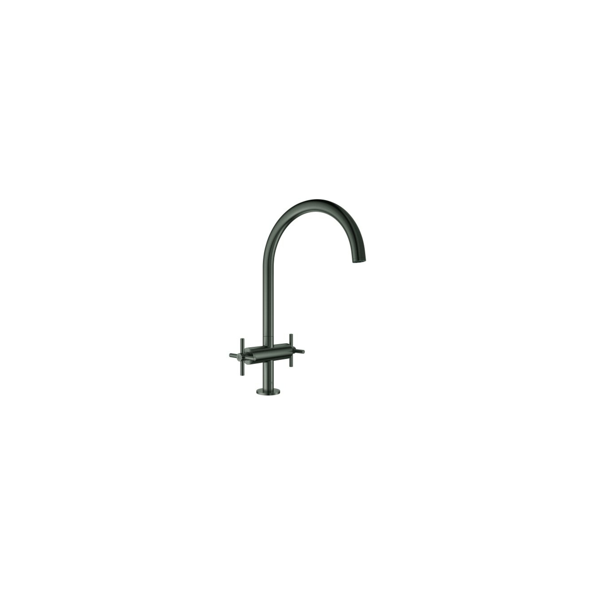 Grohe Spültisch-2-Griff-Armatur Atrio 1/2", C-Auslauf, hard graphite gebürstet