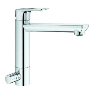 Grohe Spültisch-Einhebelmischer BauLoop 1/2", mittelh Ausl, int. Vorabs, chr