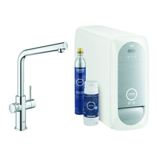 Grohe Spültisch-Einhebelmischer Blue Home chrom, L-Auslauf-Starter Kit