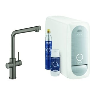Grohe Spültisch-Einhebelmischer Blue Home hd graph. geb., L-Auslauf-Starter Kit