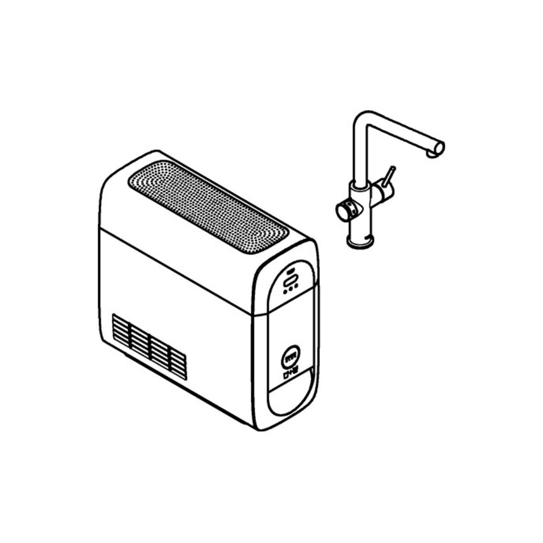 Grohe Spültisch-Einhebelmischer Blue Home hd graph. geb., L-Auslauf-Starter Kit